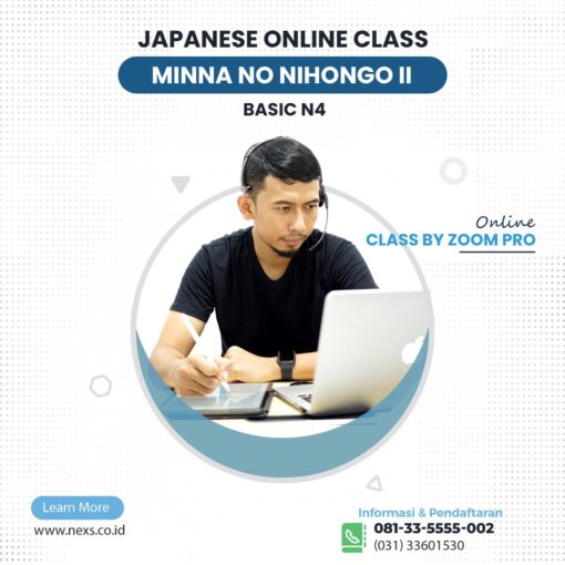 Kelas bahasa jepang reguler online Basic