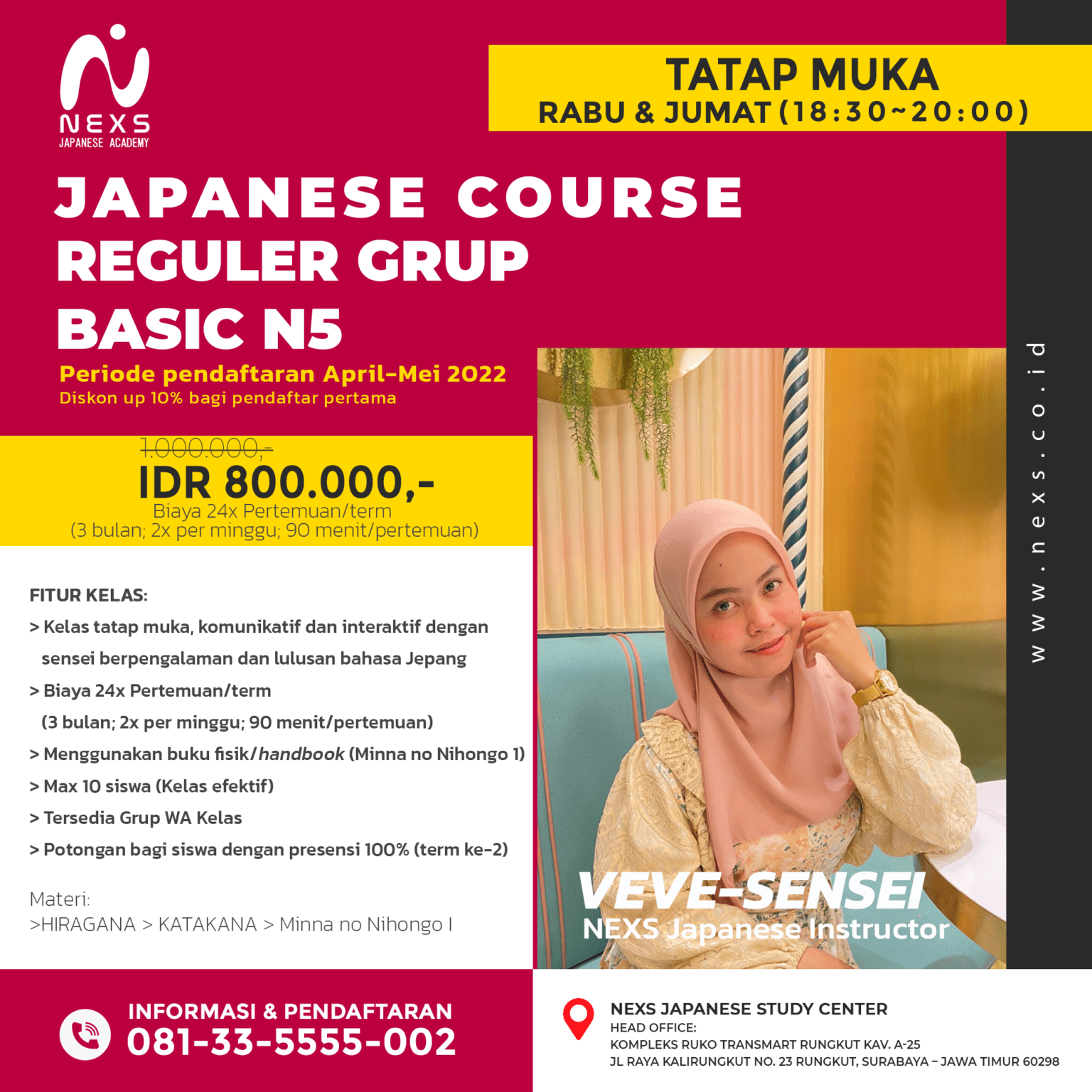 Kursus Bahasa Jepang Di Surabaya | NEXS Japanese Language Center