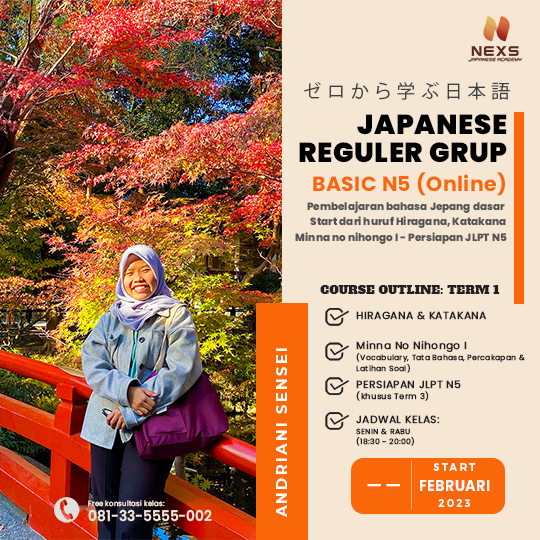 kelas reguler grup bahasa jepang online