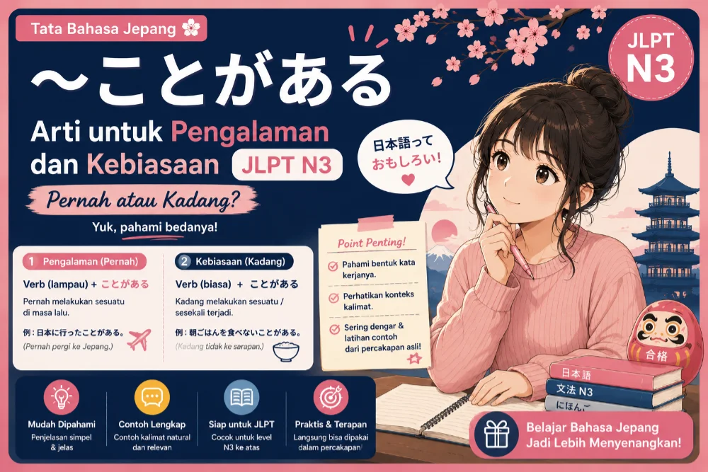 Arti 〜ことがある JLPT N3 untuk Pengalaman dan Kebiasaan